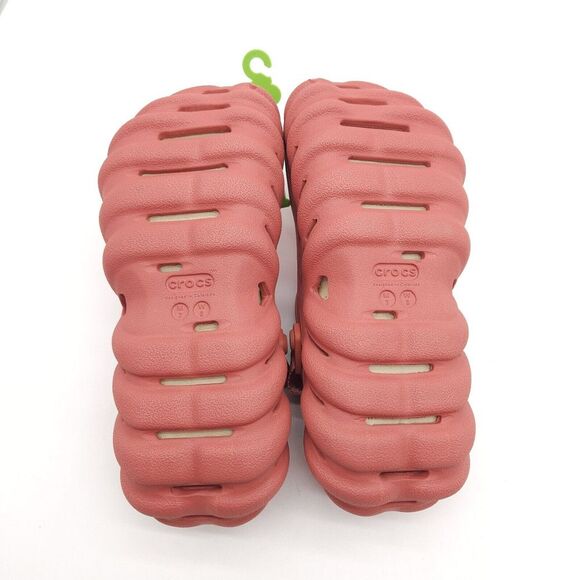Crocs Echo Clog (Womens 9 Mens 7) Slip On Shoes Sandals Strawberry Wine Red New - Picture 5 of 7